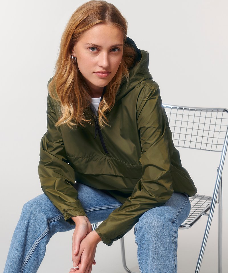 Recycled Polyester Zip Neck Anorak – Unisex - Bascora