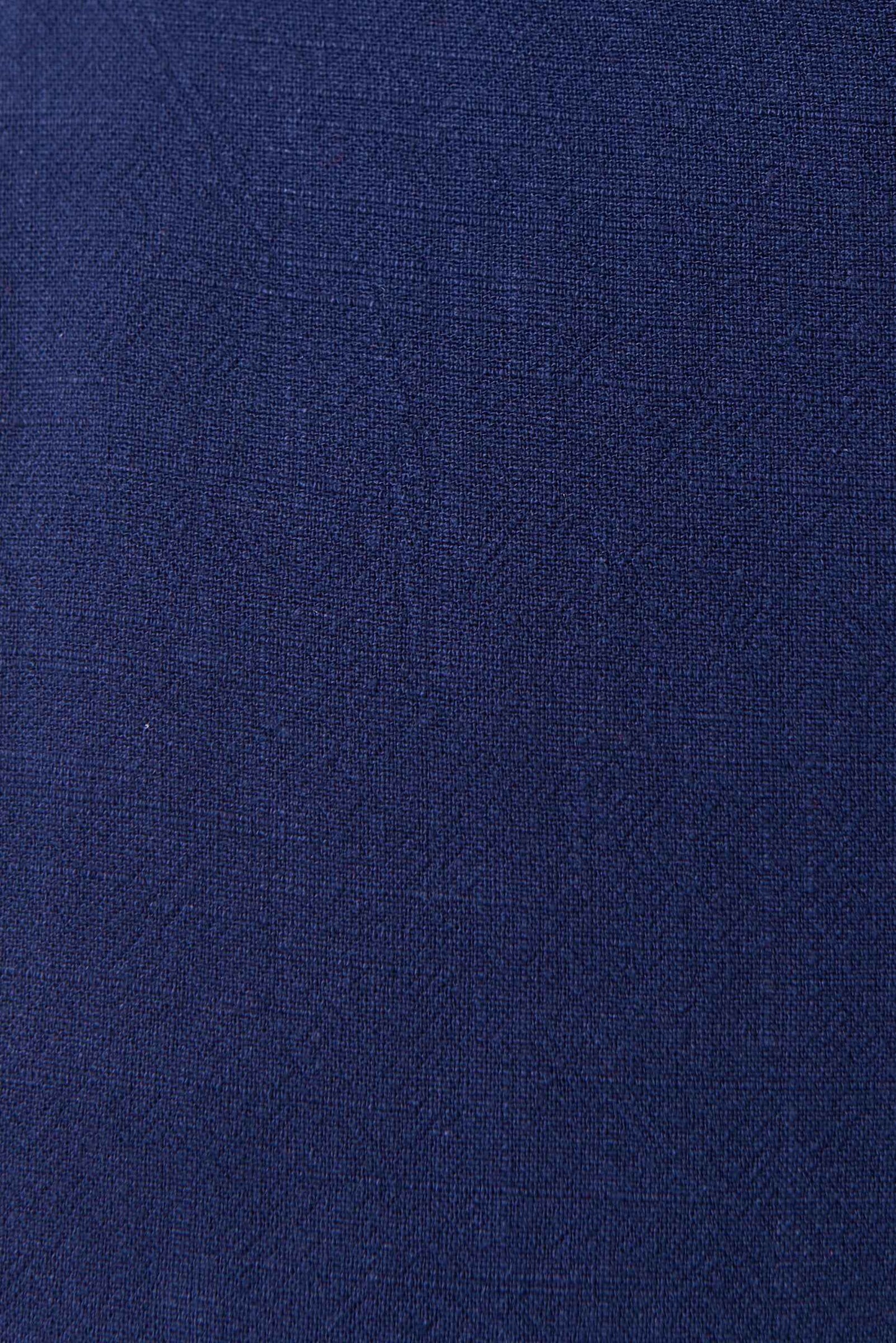 Reese Linen Mix Button Through Midi Shirt Dress - Navy - Bascora