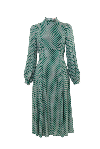 Sorrel Flower Tile Print Midi Dress | Louche