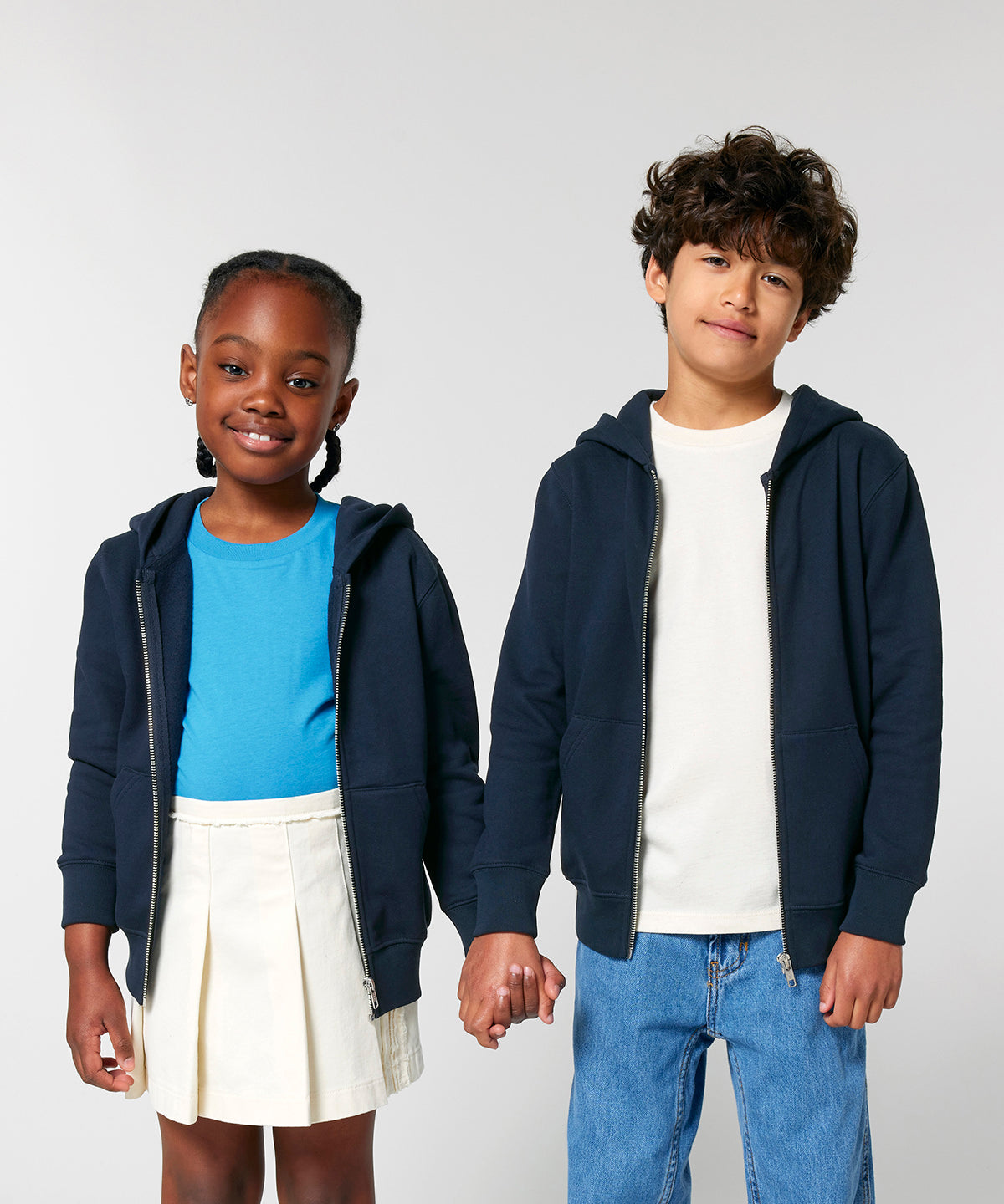 Sudadera con capucha y cremallera para niños Organic Colours