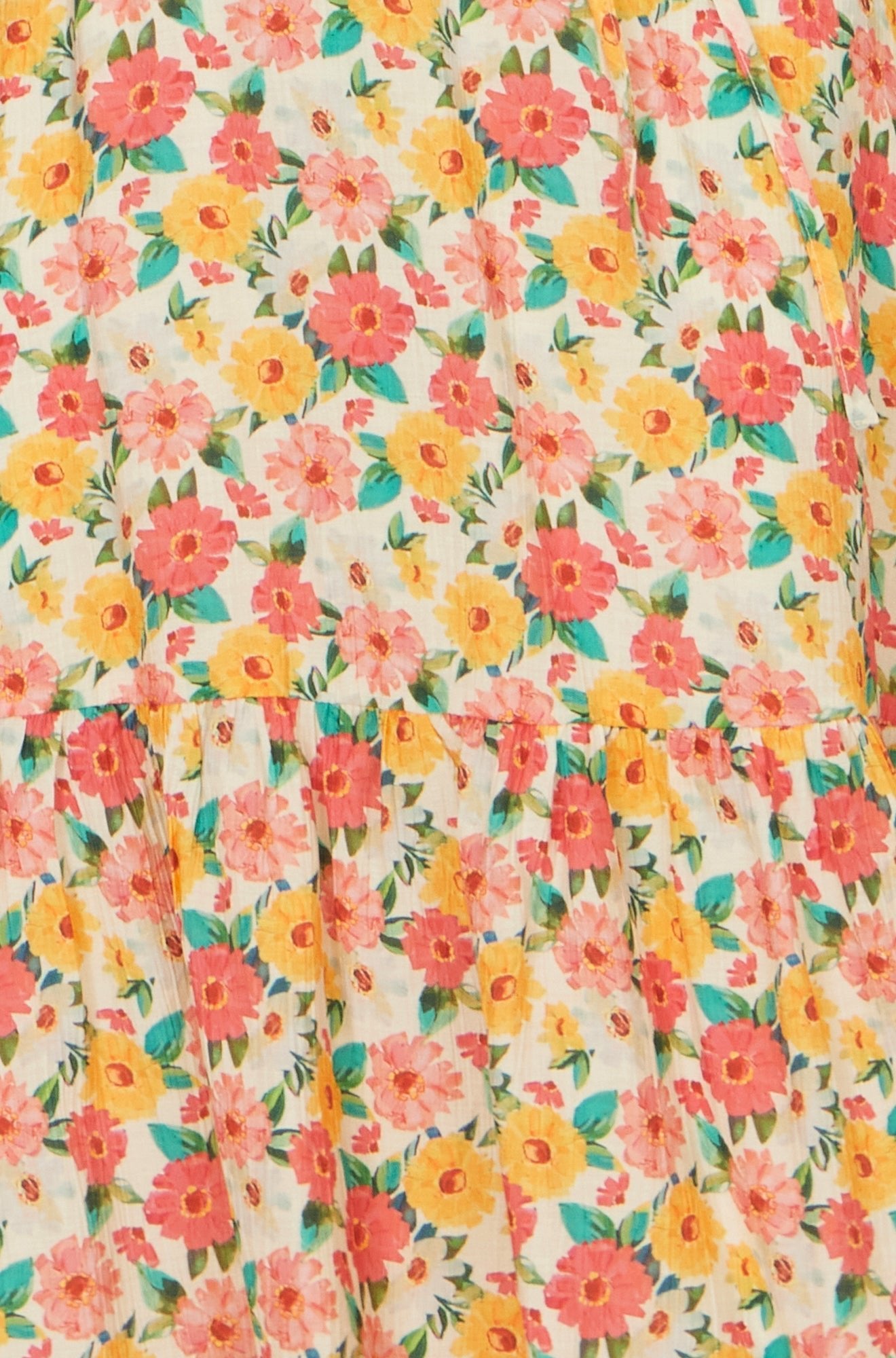 The Angel Sleeve – Floral Midi Tea Dress - Bascora