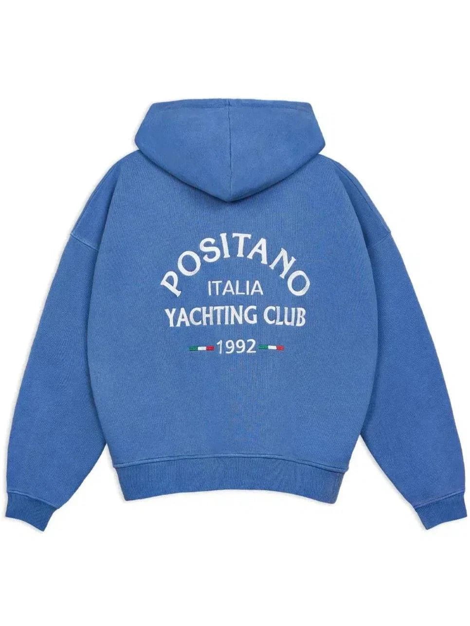 The Blue Positano Heavyweight Hoodie - Bascora