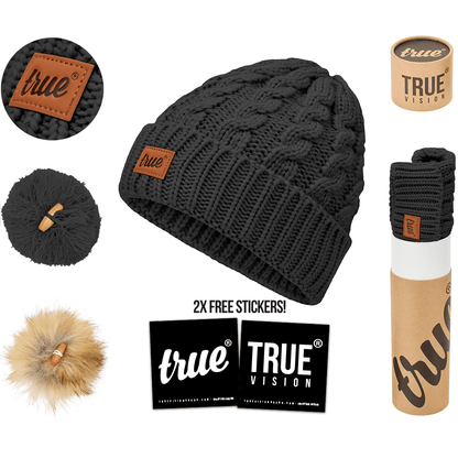 Bobble Beanie Hat – Knit Winter Hat