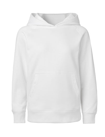 white Fairtrade Organic Kids Hoodie – Sustainable Kids Hoodie