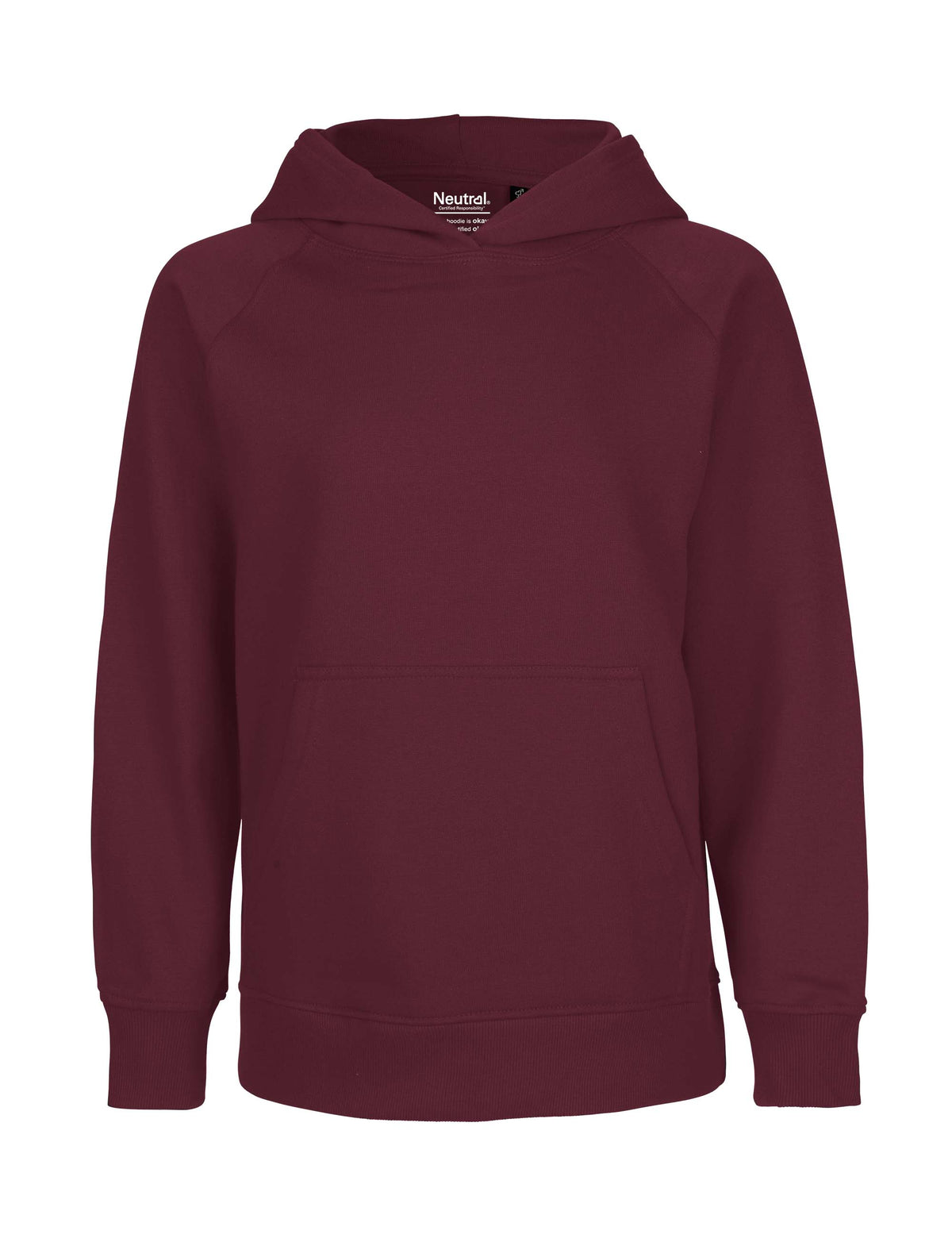 maroon Fairtrade Organic Kids Hoodie – Sustainable Kids Hoodie