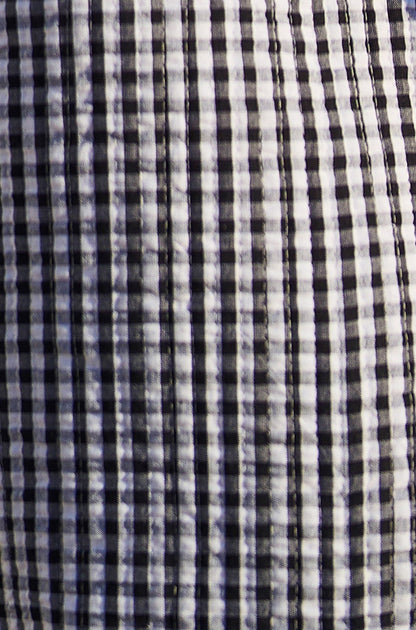 The Gingham Frill – Black Cotton Jacket - Bascora
