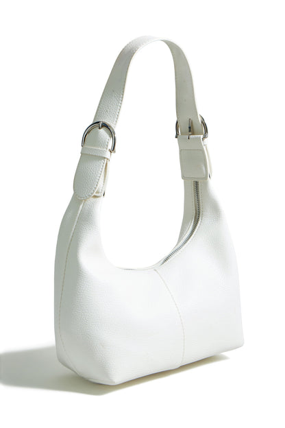 The Ivory Scoop – Shoulder Bag with Buckle - Bascora