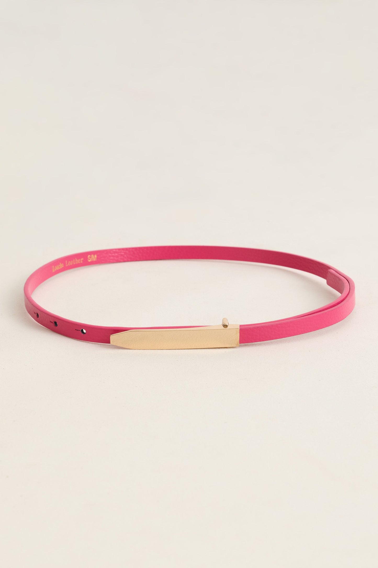 The Louche Amira Sleek Belt in Pink