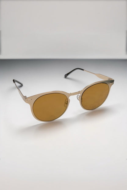 old-framed sunglasses with a neutral background