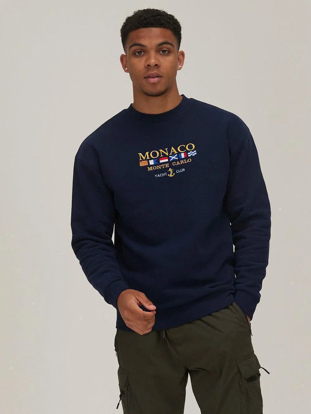 The Navy Monaco Vintage Sweatshirt - Bascora