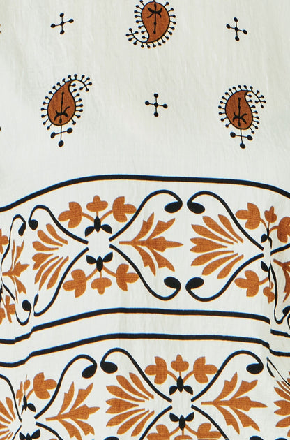 The Paisley – Ivory Viscose Top - Bascora
