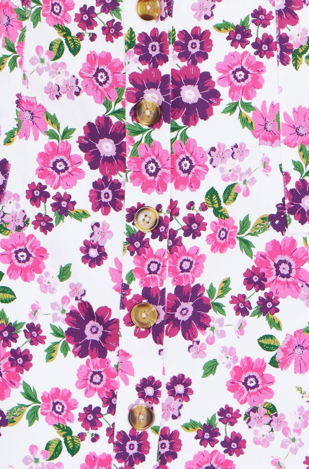 The Retro Floral – Pink Cotton Mini Skirt - Bascora