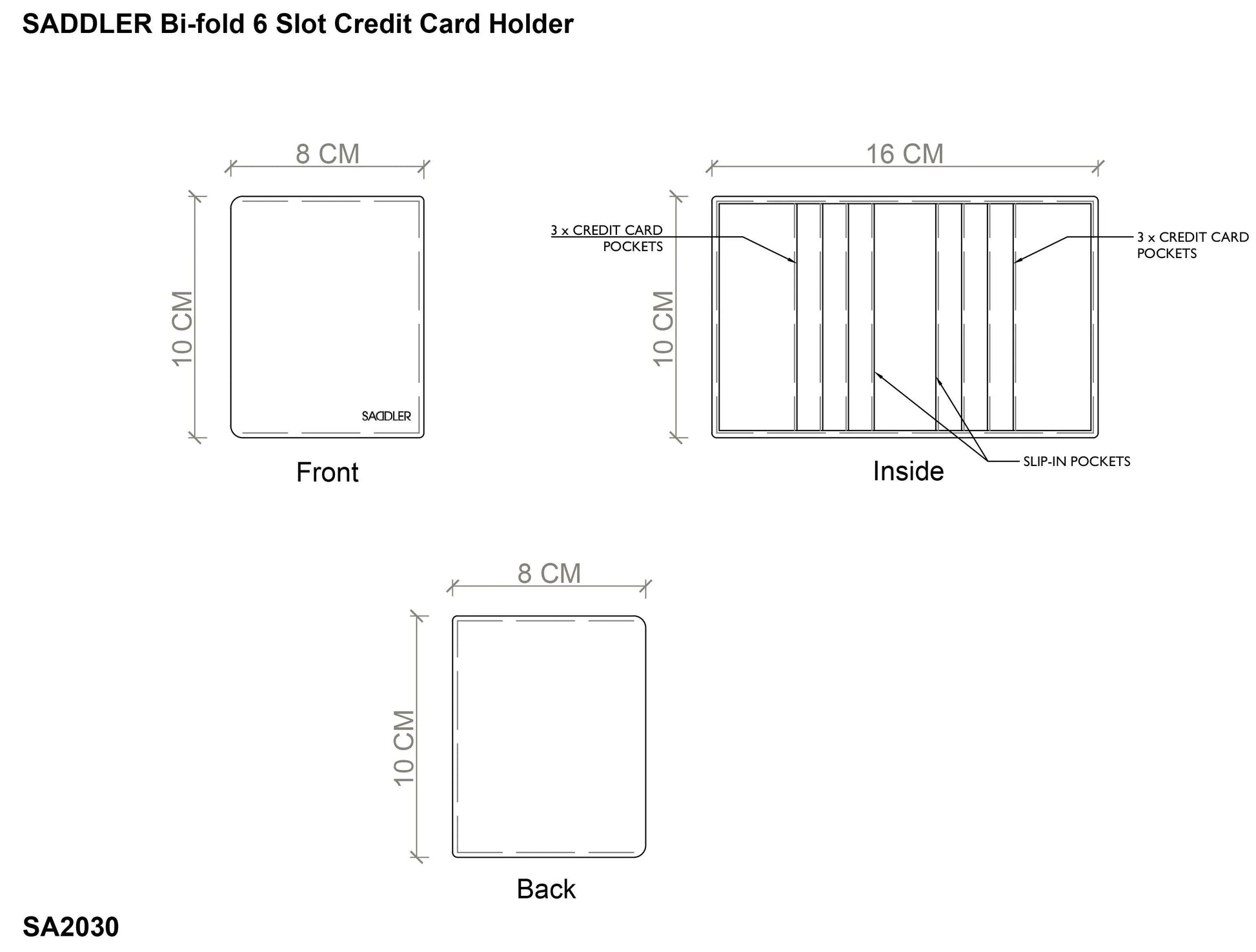 The Saddler Lexi RFID Leather Card Wallet - Bascora