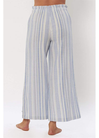 back off woman wearing striped relaxed women’s trouser