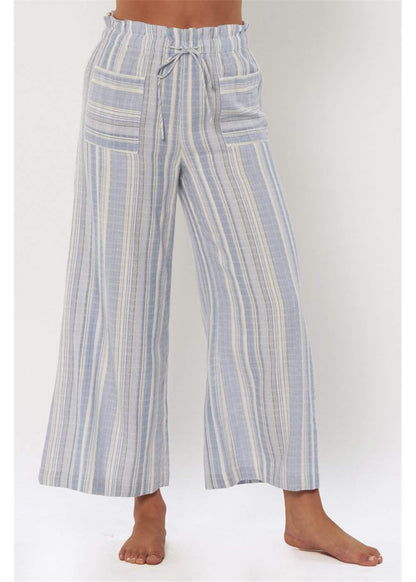 woman wearing striped relaxed women’s trouser