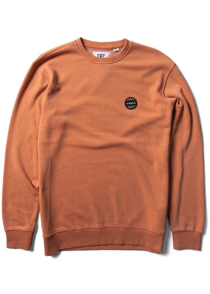 orange sweatshirt with a small logo on a white background