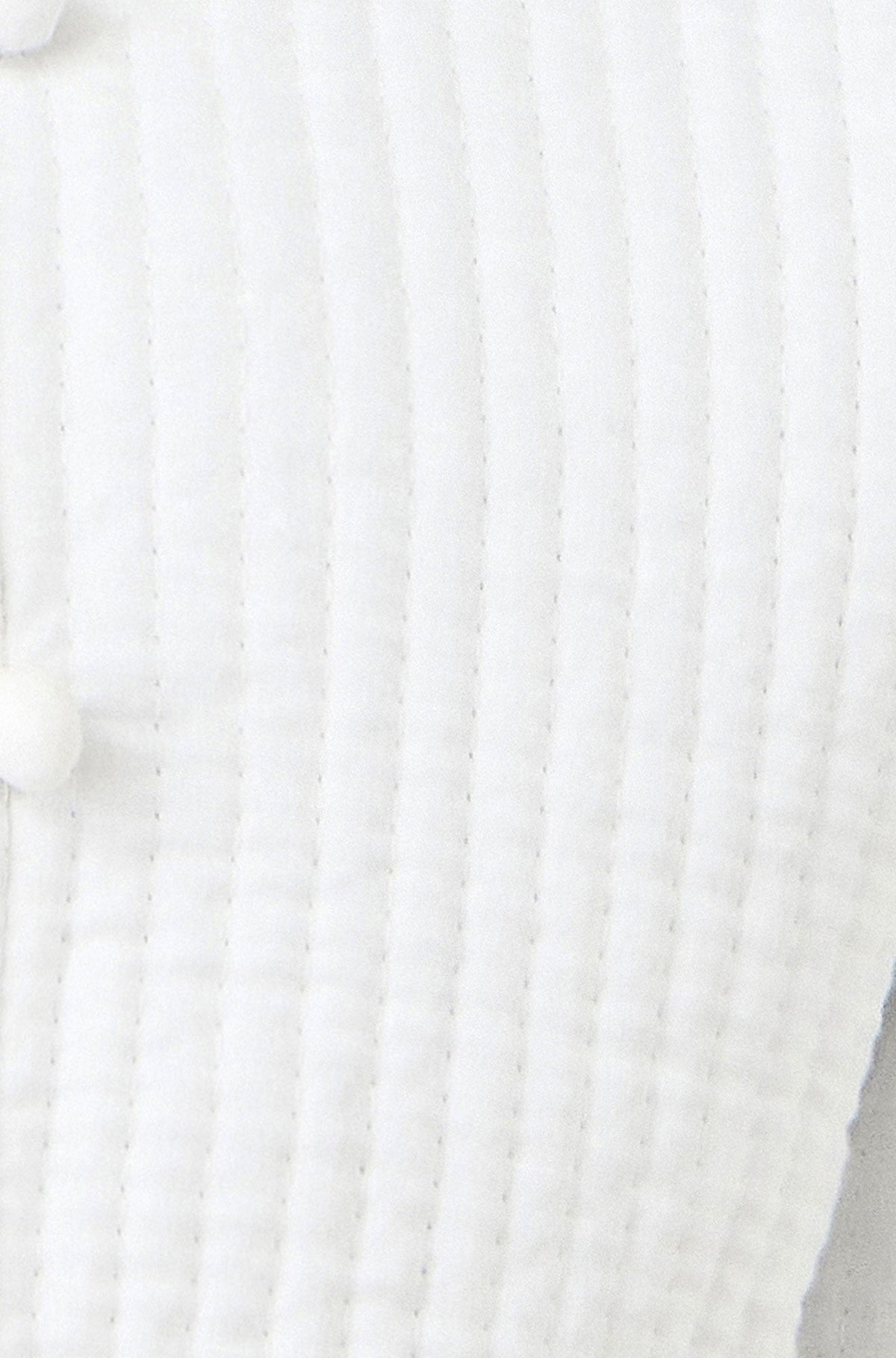 The White Gingham – Reversible Cotton Quilted Cropped Jacket - Bascora
