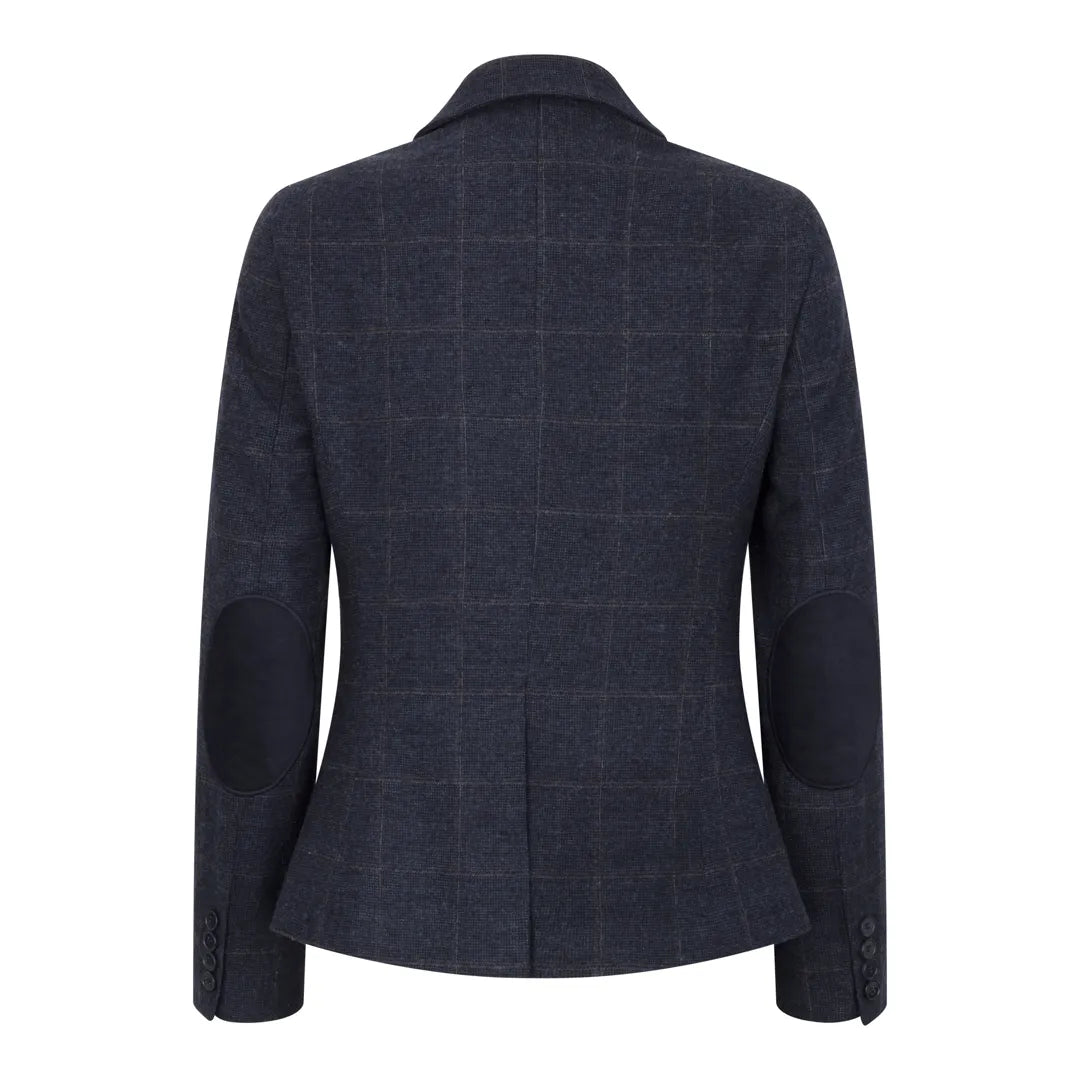 Women's Navy Blue Tweed Check Blazer & Waistcoat Set by TruClothing