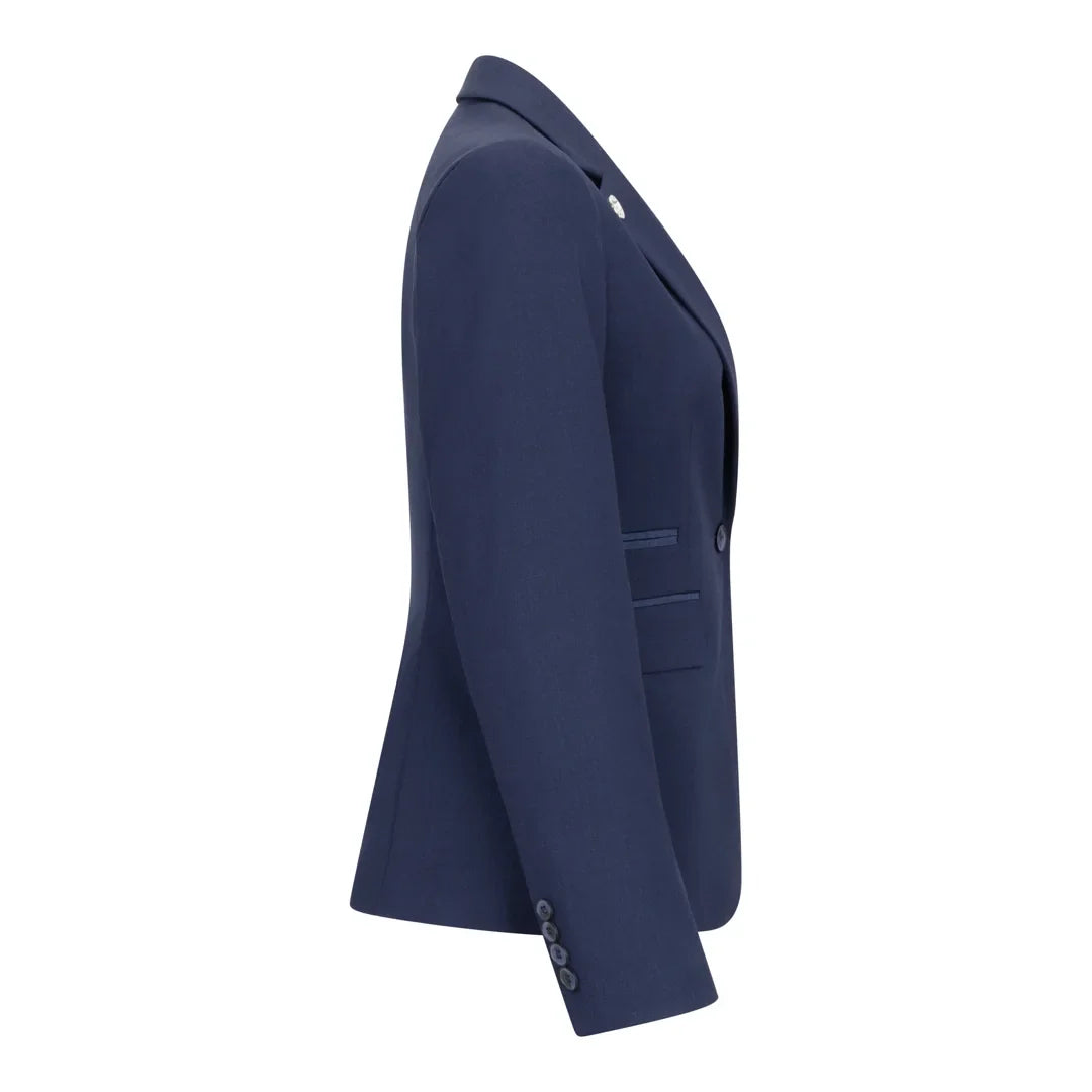 Women's 3 Piece Plain Navy Blue Suit