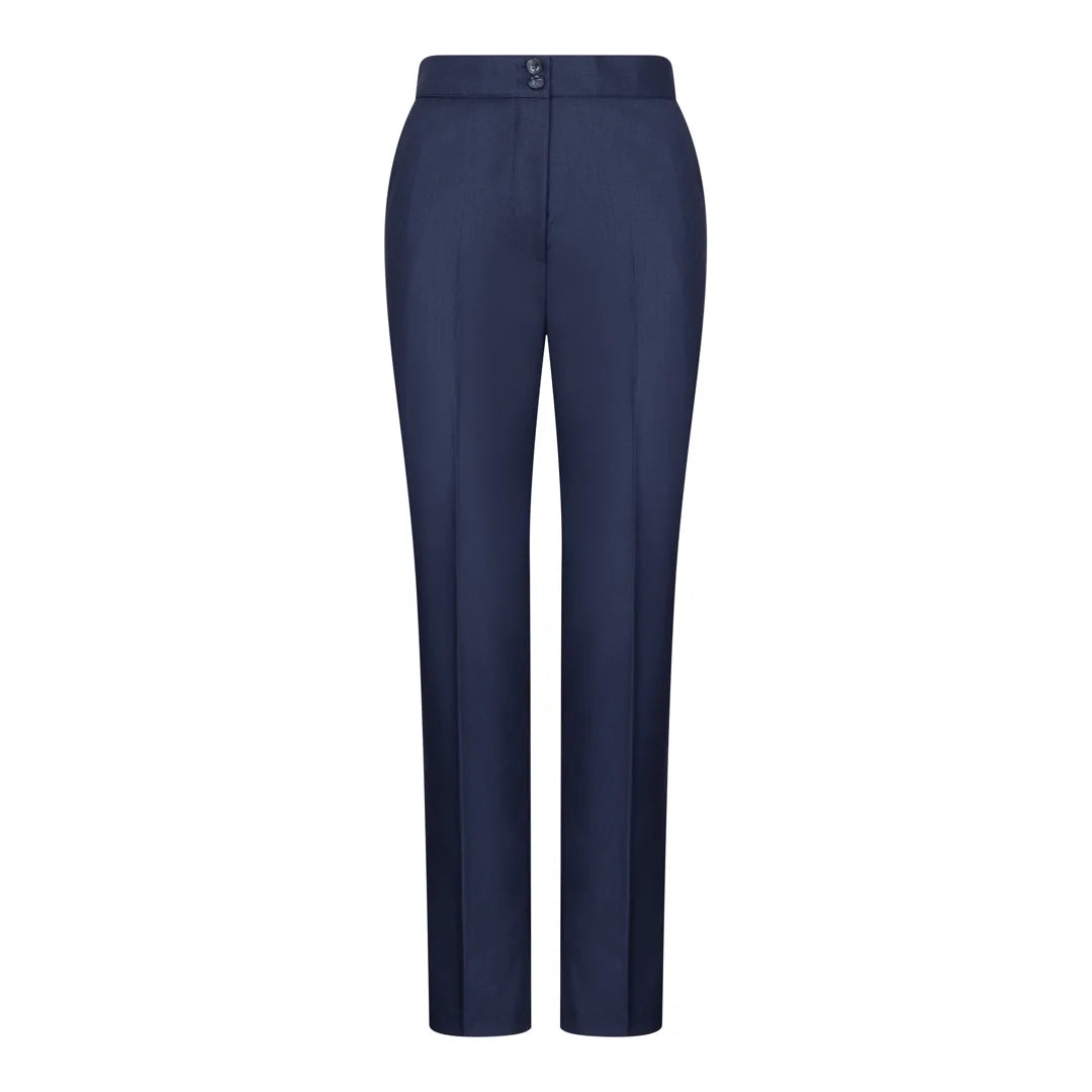 Women's 3 Piece Plain Navy Blue Suit