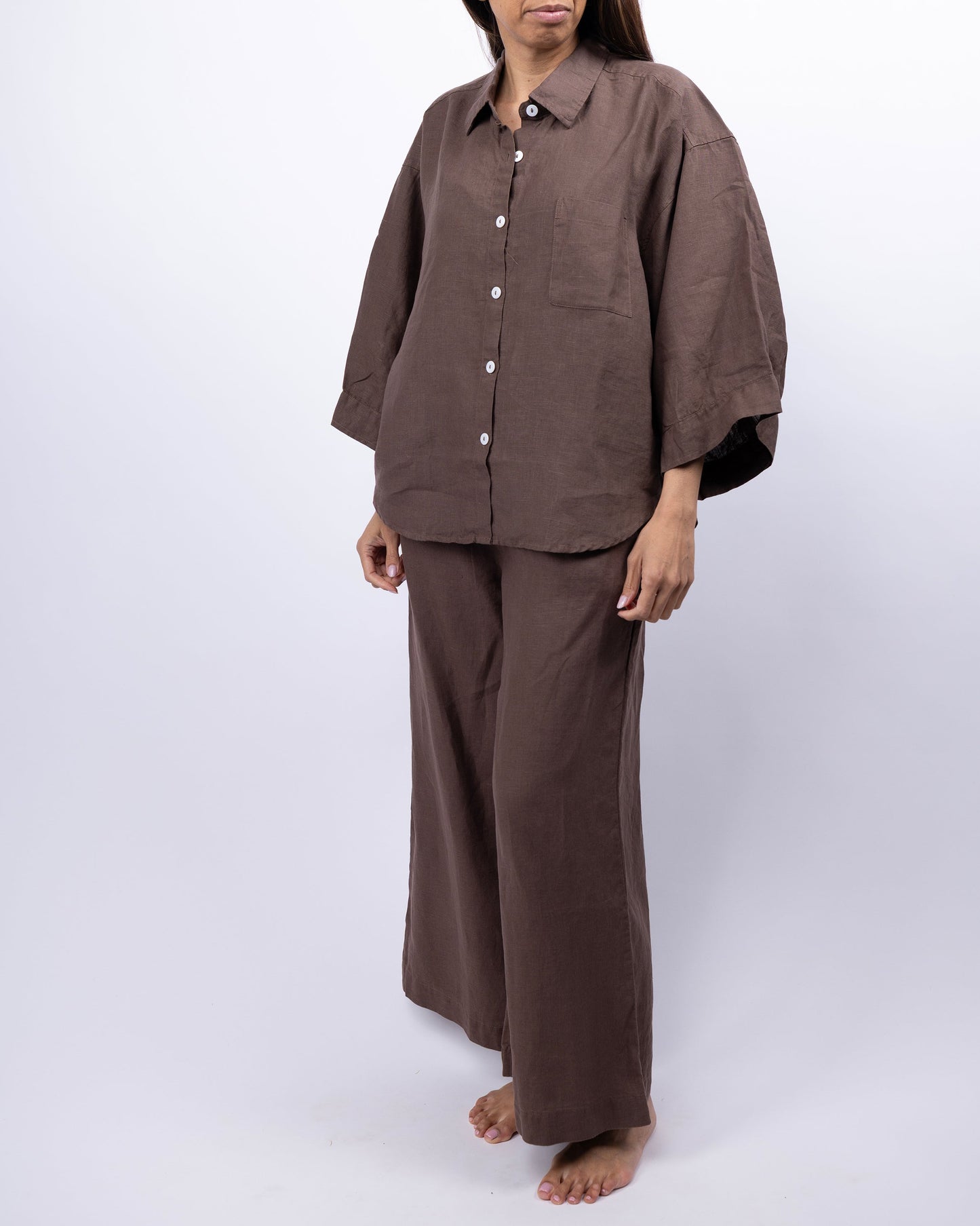 El conjunto de lino Vivian loungewear