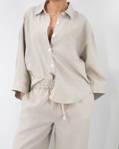 El conjunto de lino Vivian loungewear