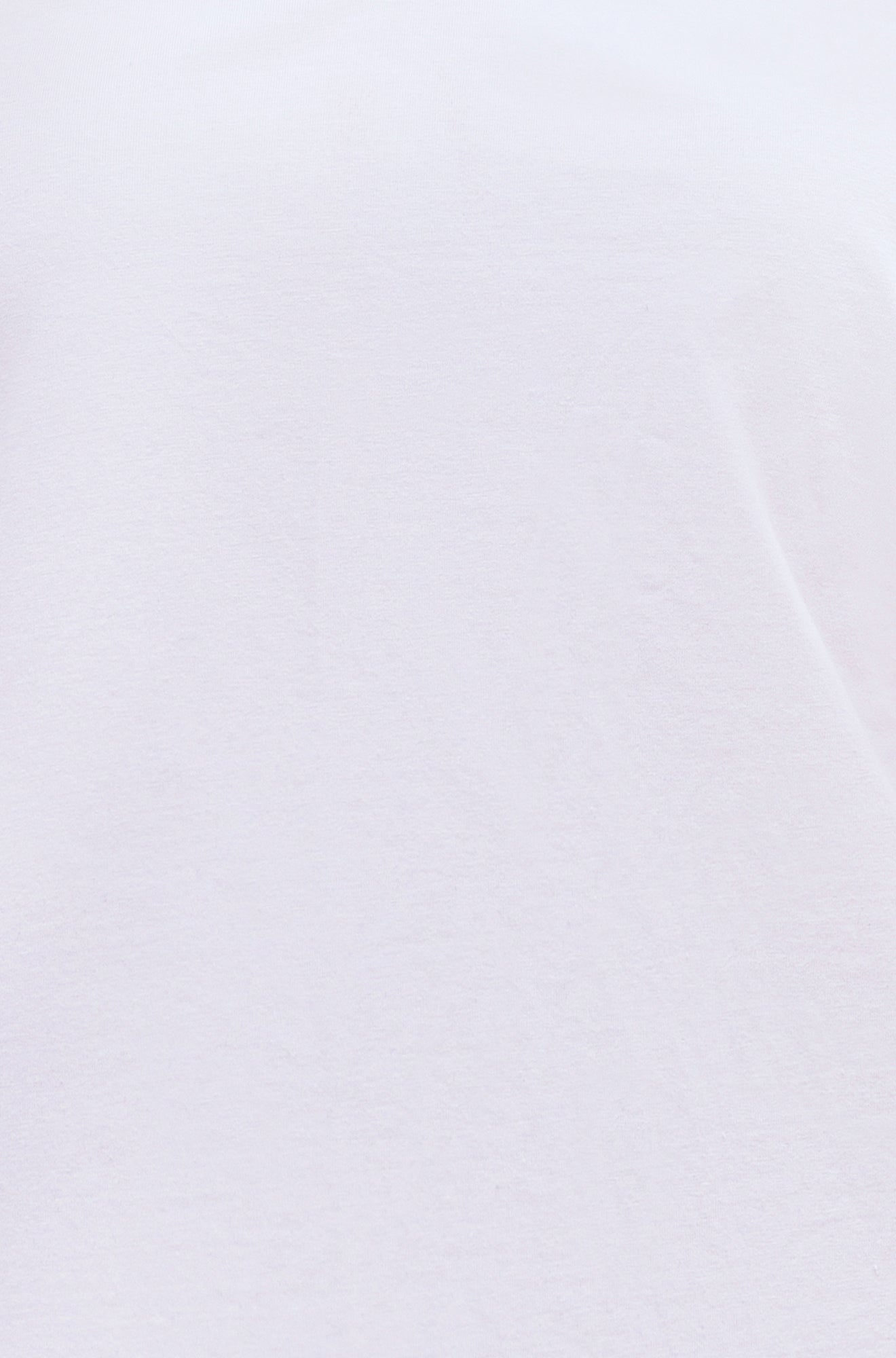 White Cotton Jersey T-Shirt With Lace Sleeves - Bascora