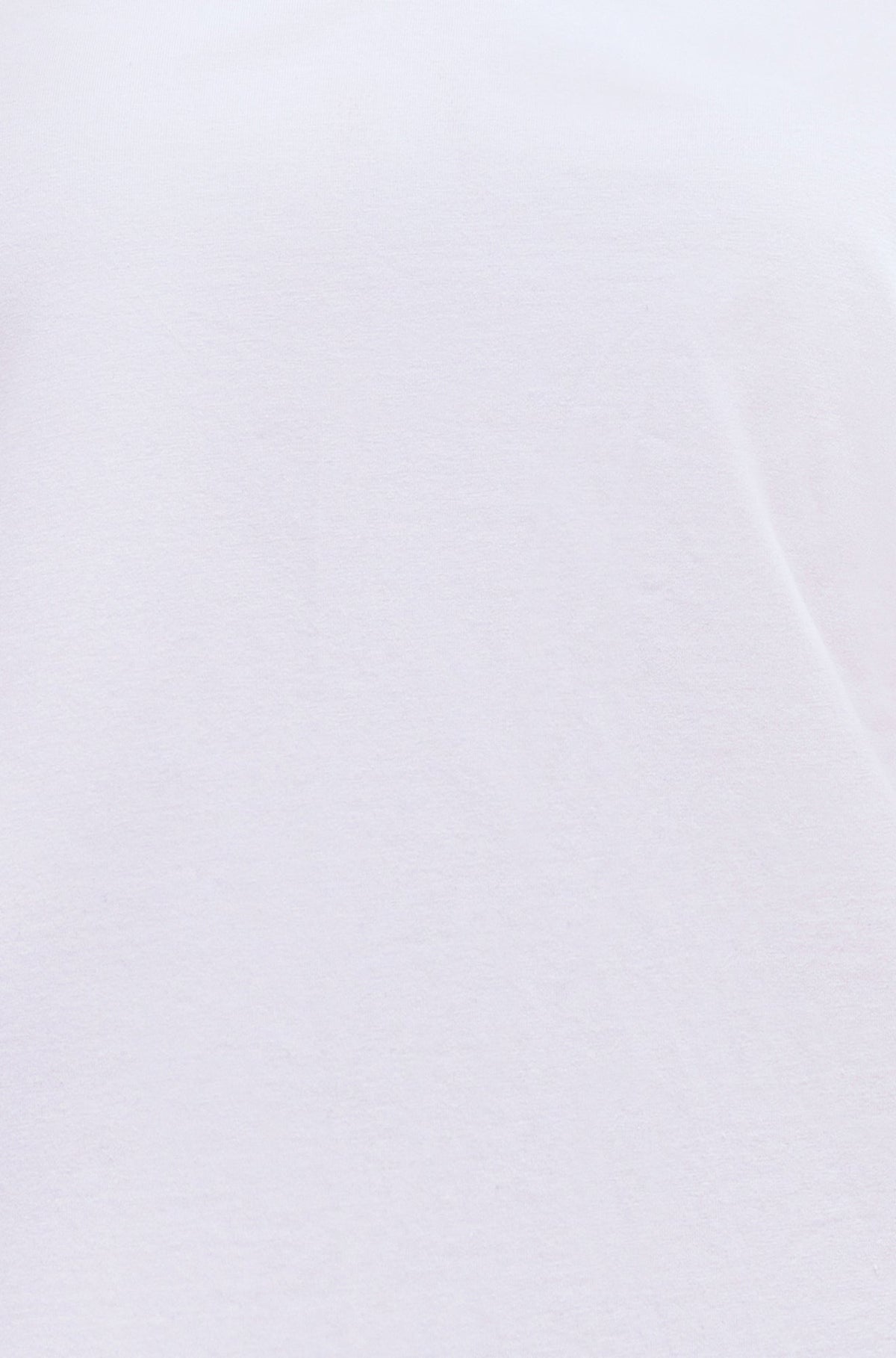 White Cotton Jersey T-Shirt With Lace Sleeves - Bascora
