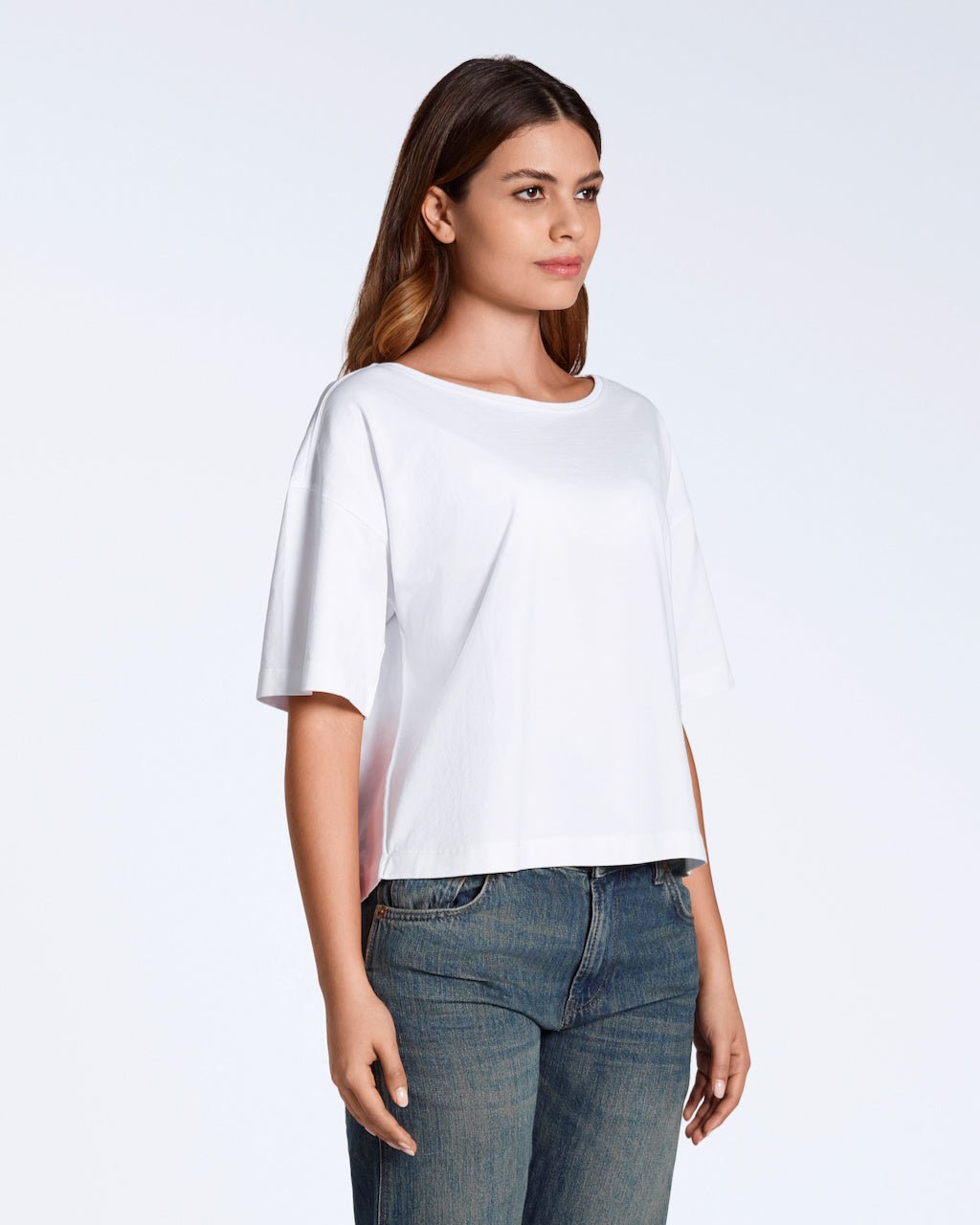 Wide Boat Neck Organic T-Shirt - Bascora
