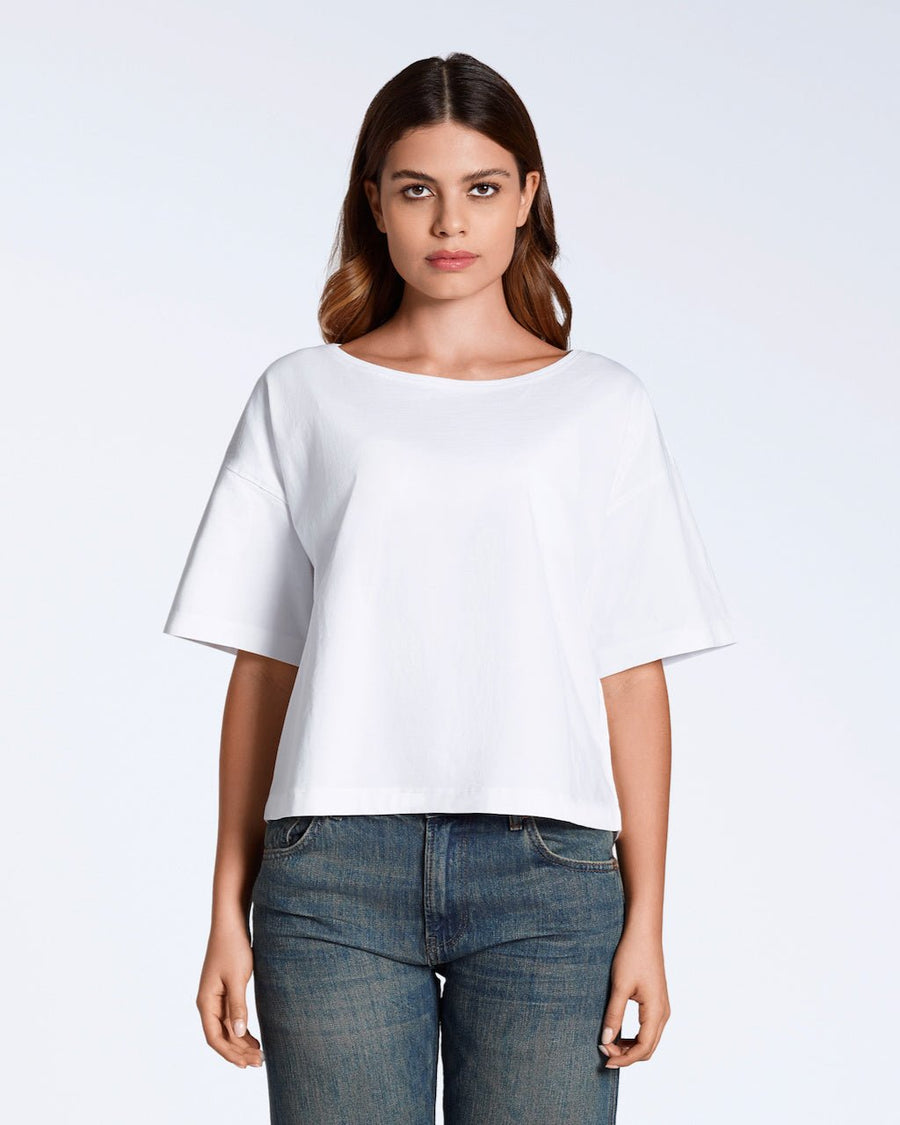 Wide Boat Neck Organic T-Shirt - Bascora