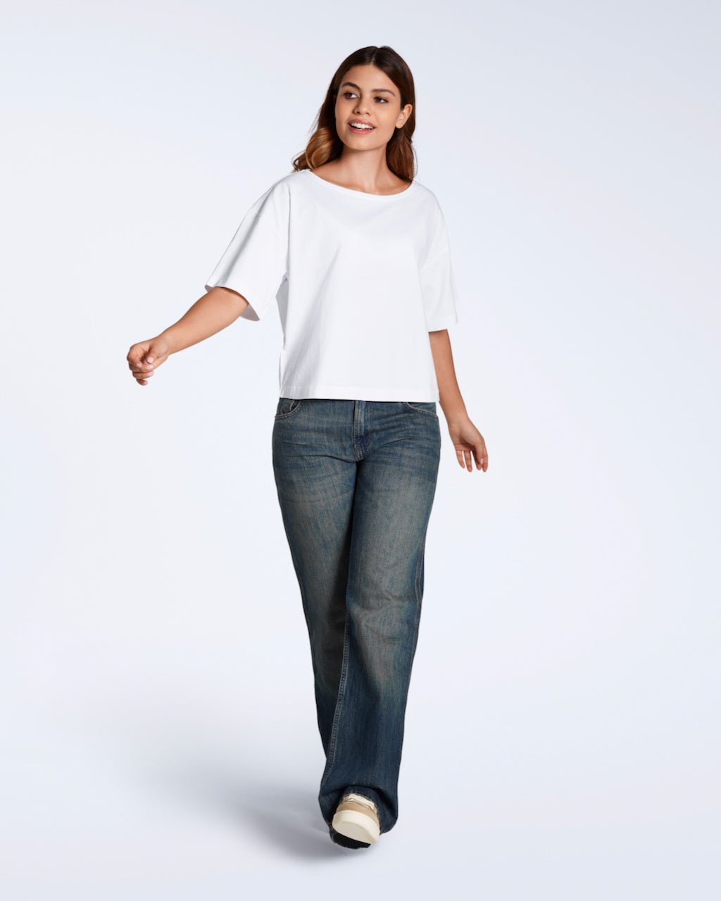 Wide Boat Neck Organic T-Shirt - Bascora