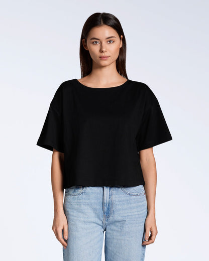 Wide Boat Neck Organic T-Shirt - Bascora