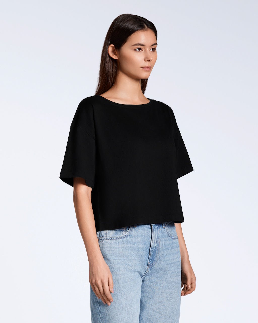 Wide Boat Neck Organic T-Shirt - Bascora