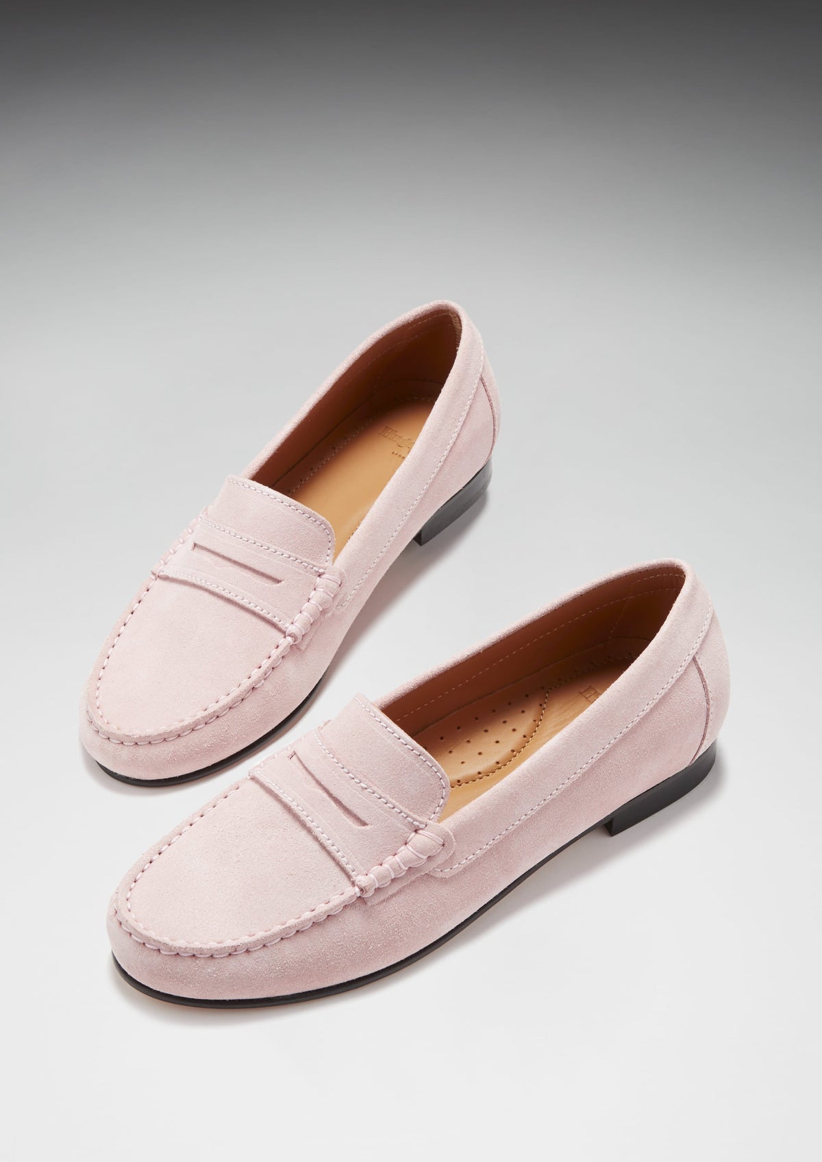 Hugs & Co. Women's Ice Pink Suede Penny Loafers