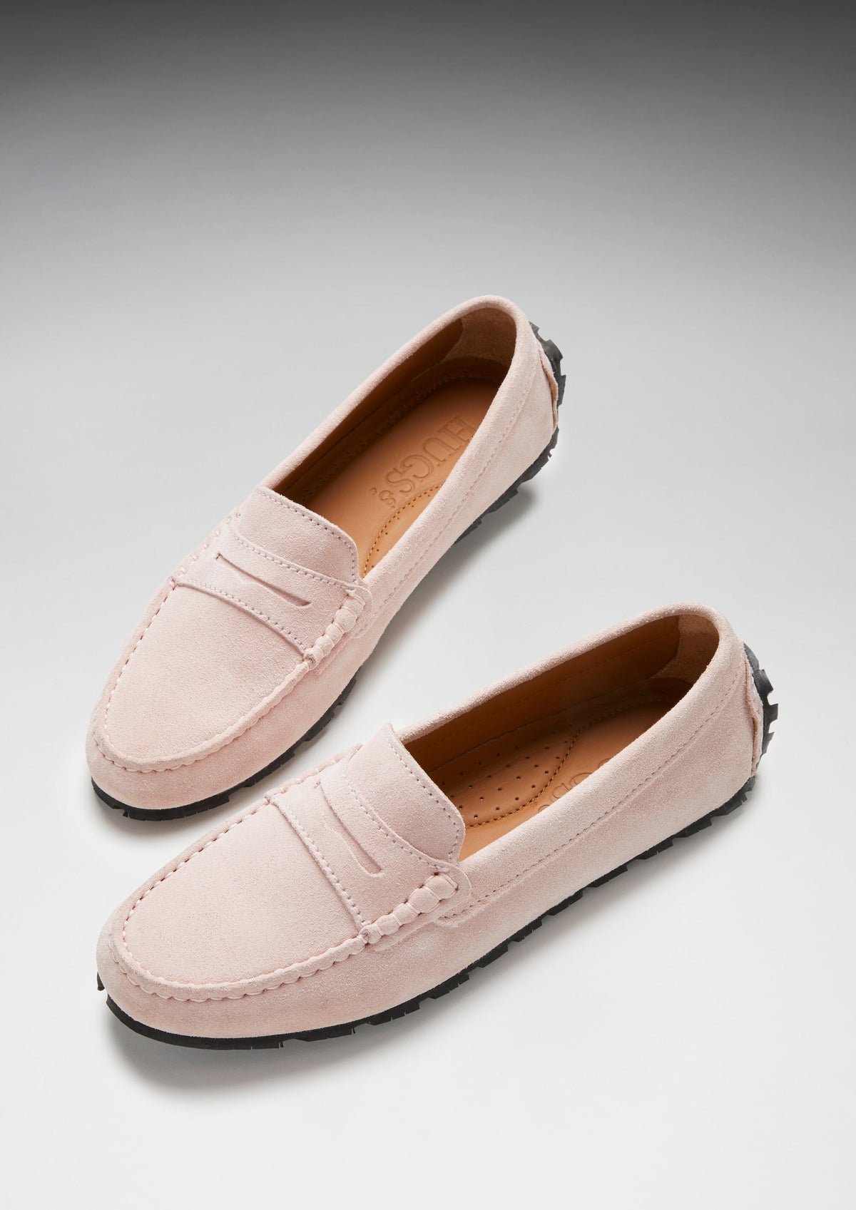 Hugs & Co. Women's Ice Pink Suede TS1 Penny Loafers