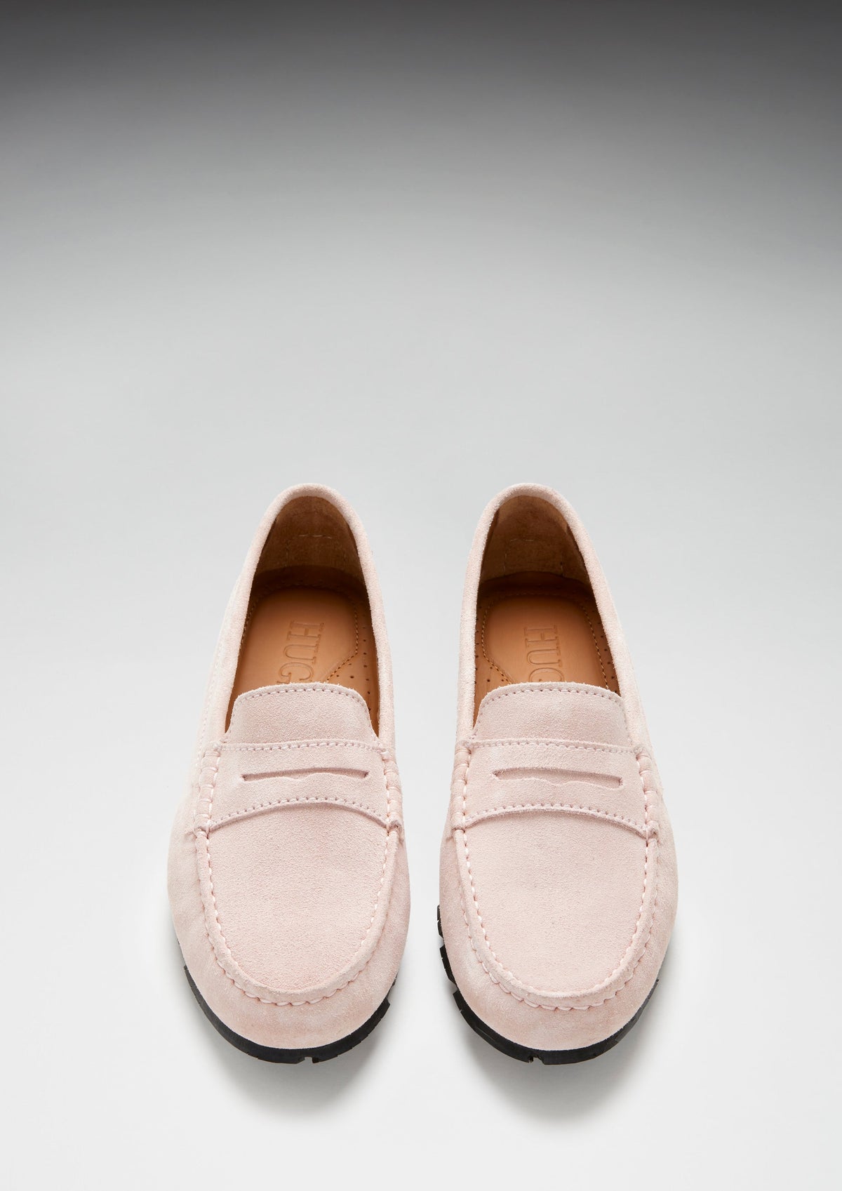 Hugs & Co. Women's Ice Pink Suede TS1 Penny Loafers