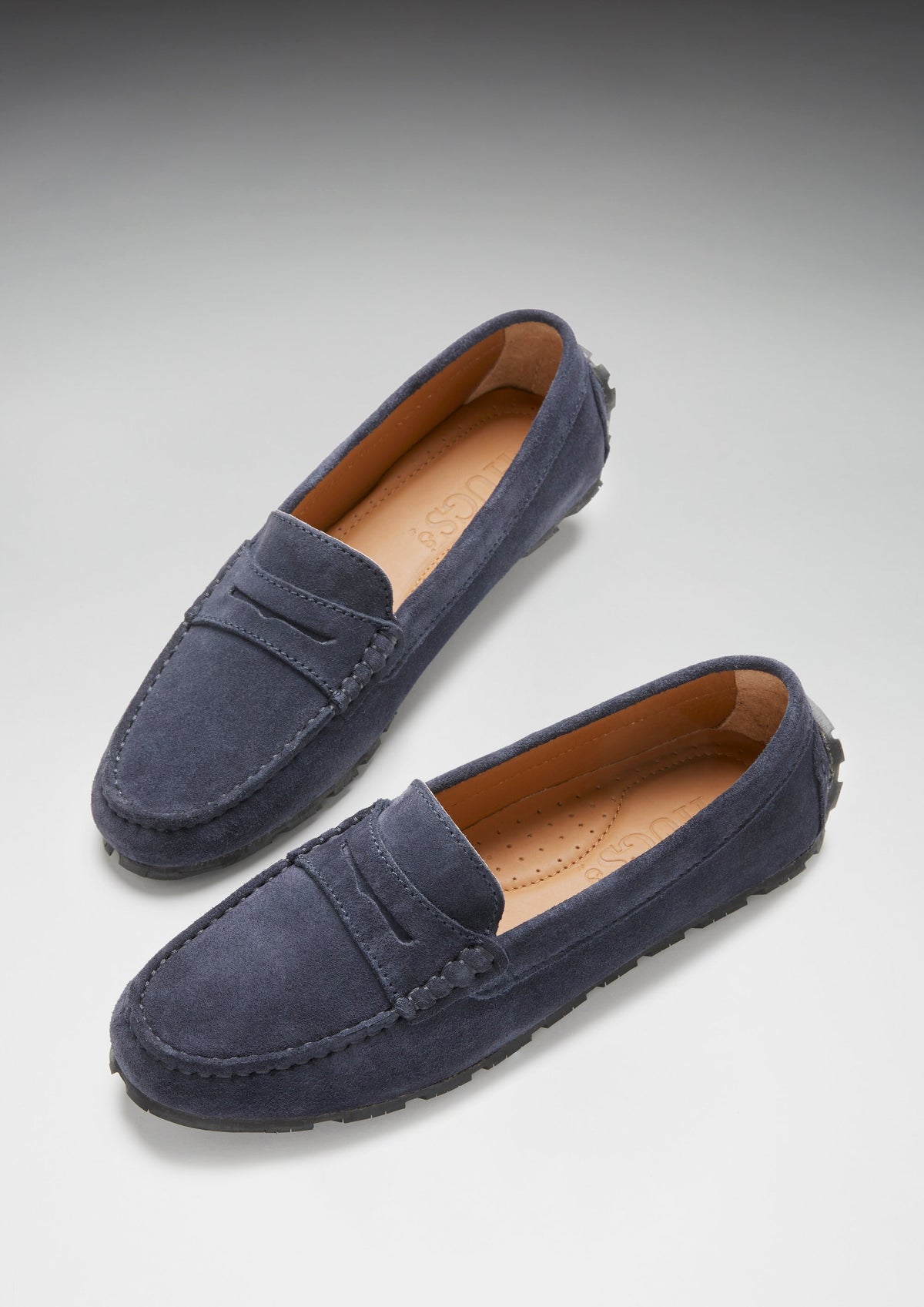 Hugs & Co. Women's Navy Blue Suede TS1 Penny Loafers