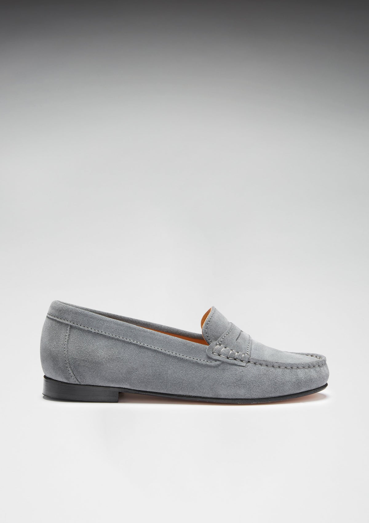 Hugs & Co. Women's Slate Grey Suede Penny Loafers