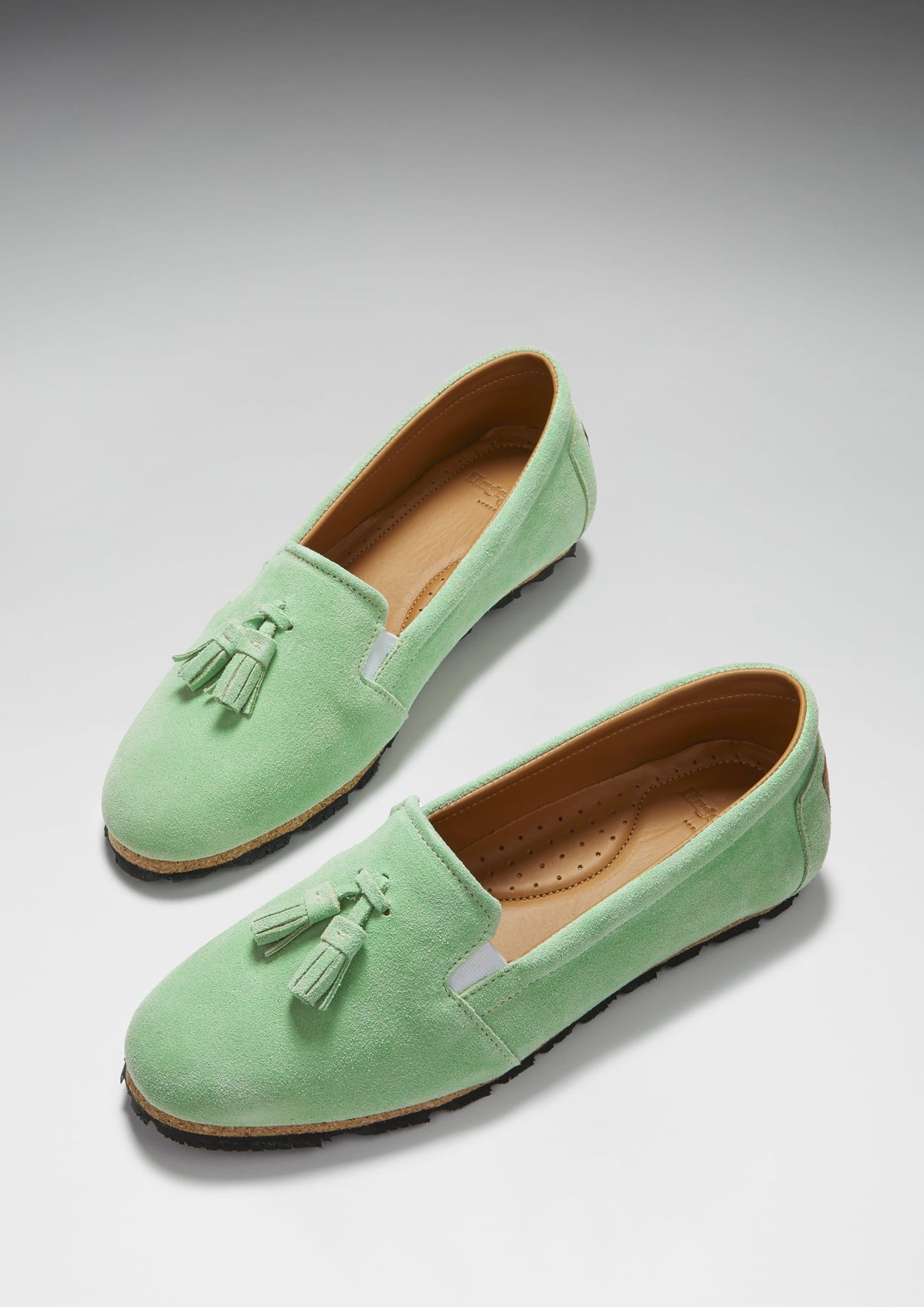 Hugs & Co. Women's Lagoon Green Suede Tasselled Espadrilles