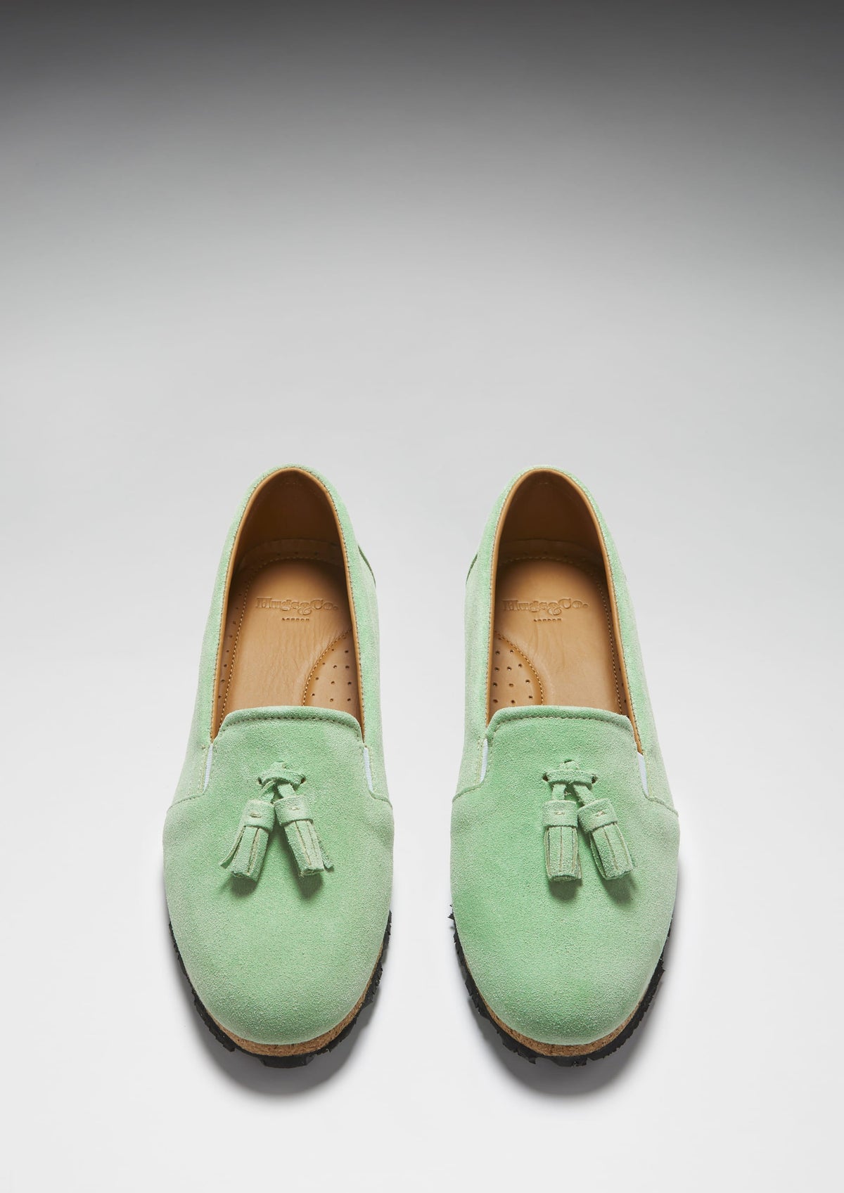 Hugs & Co. Women's Lagoon Green Suede Tasselled Espadrilles