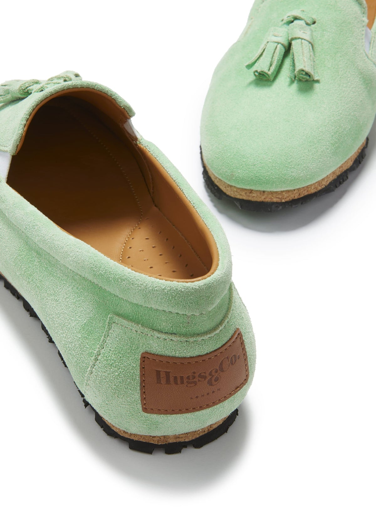 Hugs & Co. Women's Lagoon Green Suede Tasselled Espadrilles