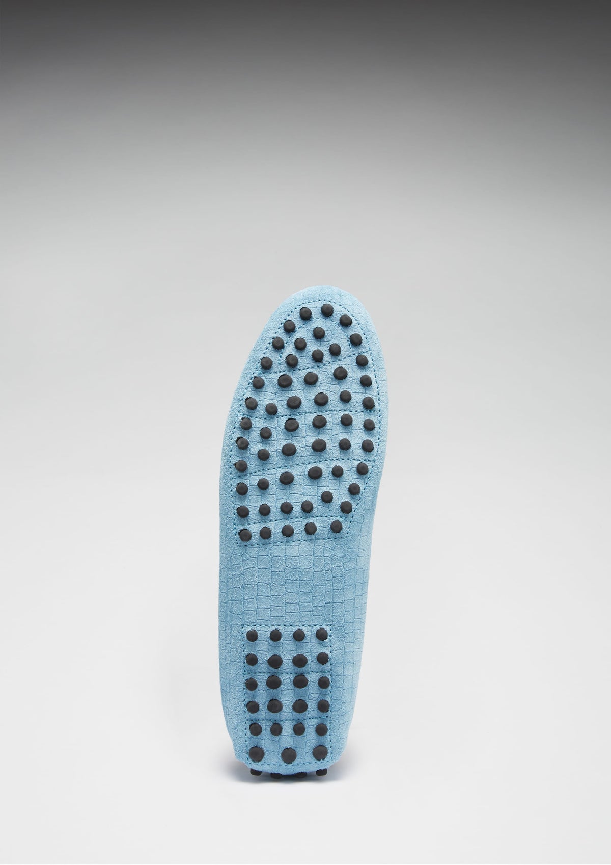 Hugs & Co. Women's Blue Embossed Suede Tasselled Driving Loafers