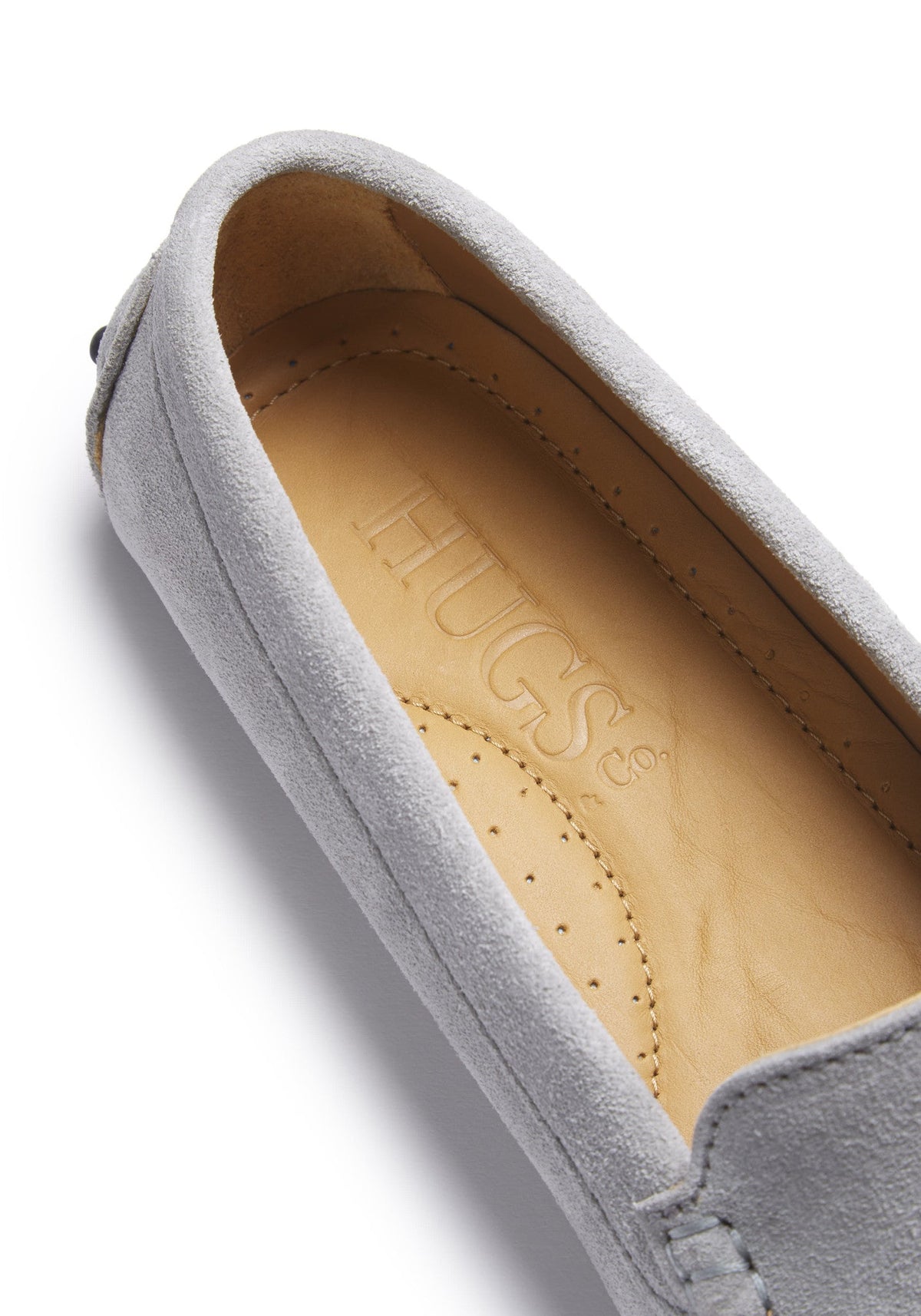 Hugs & Co. Women's Dove Grey Suede Tasselled Driving Loafers
