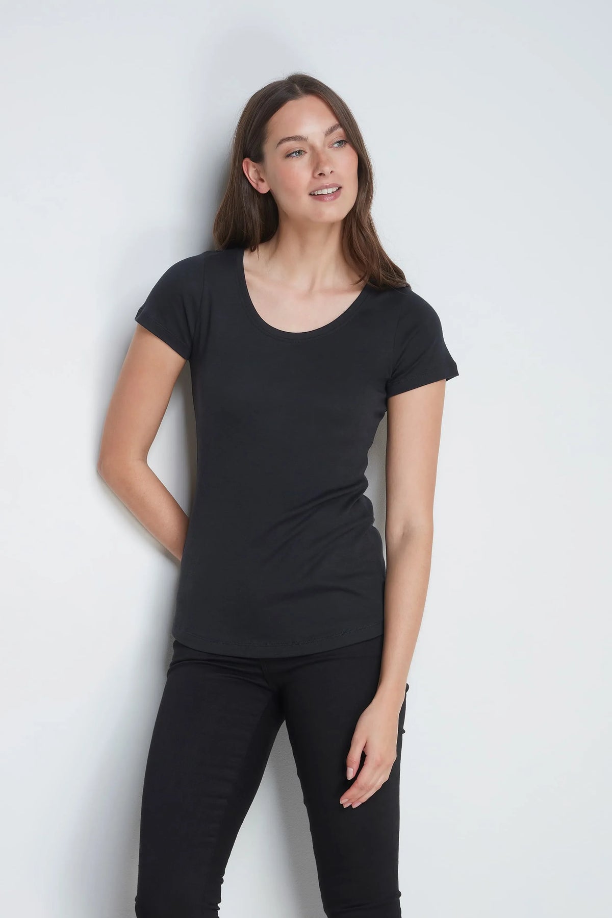 Lavender Hill Clothing Short Sleeve Scoop Neck Cotton Modal T-Shirt