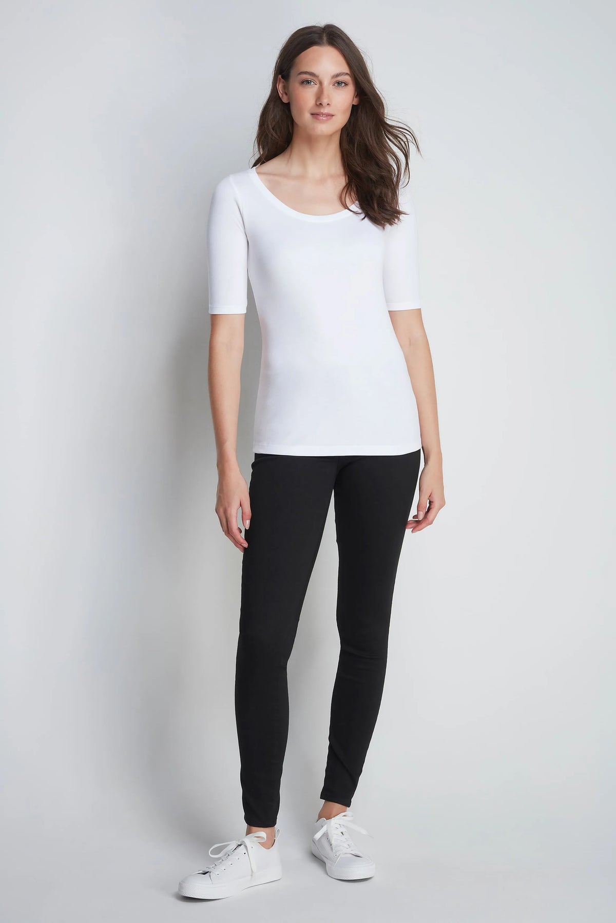 Lavender Hill Clothing Half Sleeve Cotton Modal Scoop Neck T-Shirt