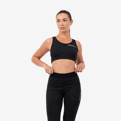 Women's Aquila Black Sport Bra - Bascora