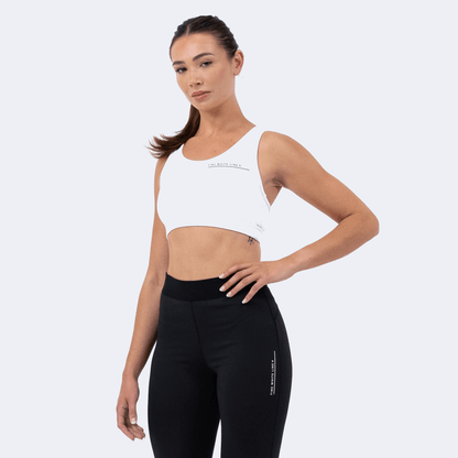 Women's Aquila White Sport Bra - Bascora