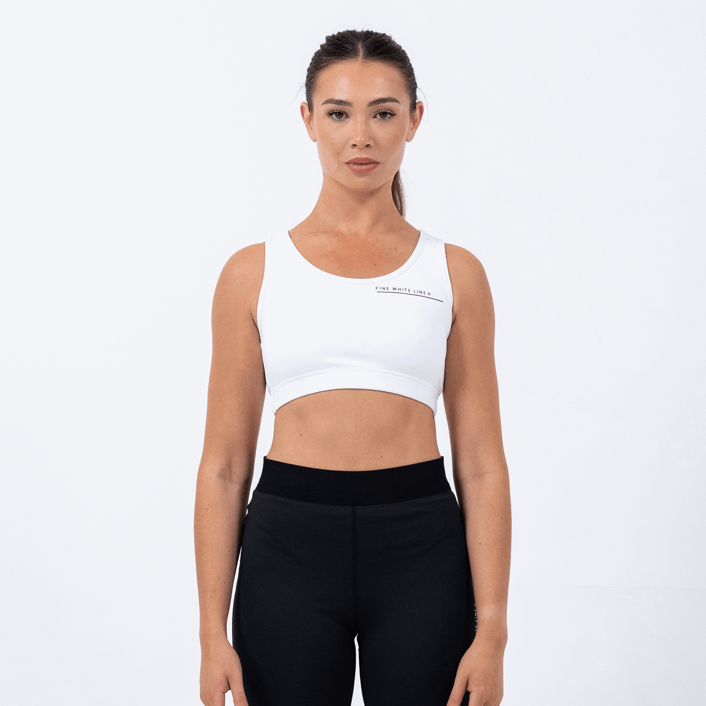 Women's Aquila White Sport Bra - Bascora