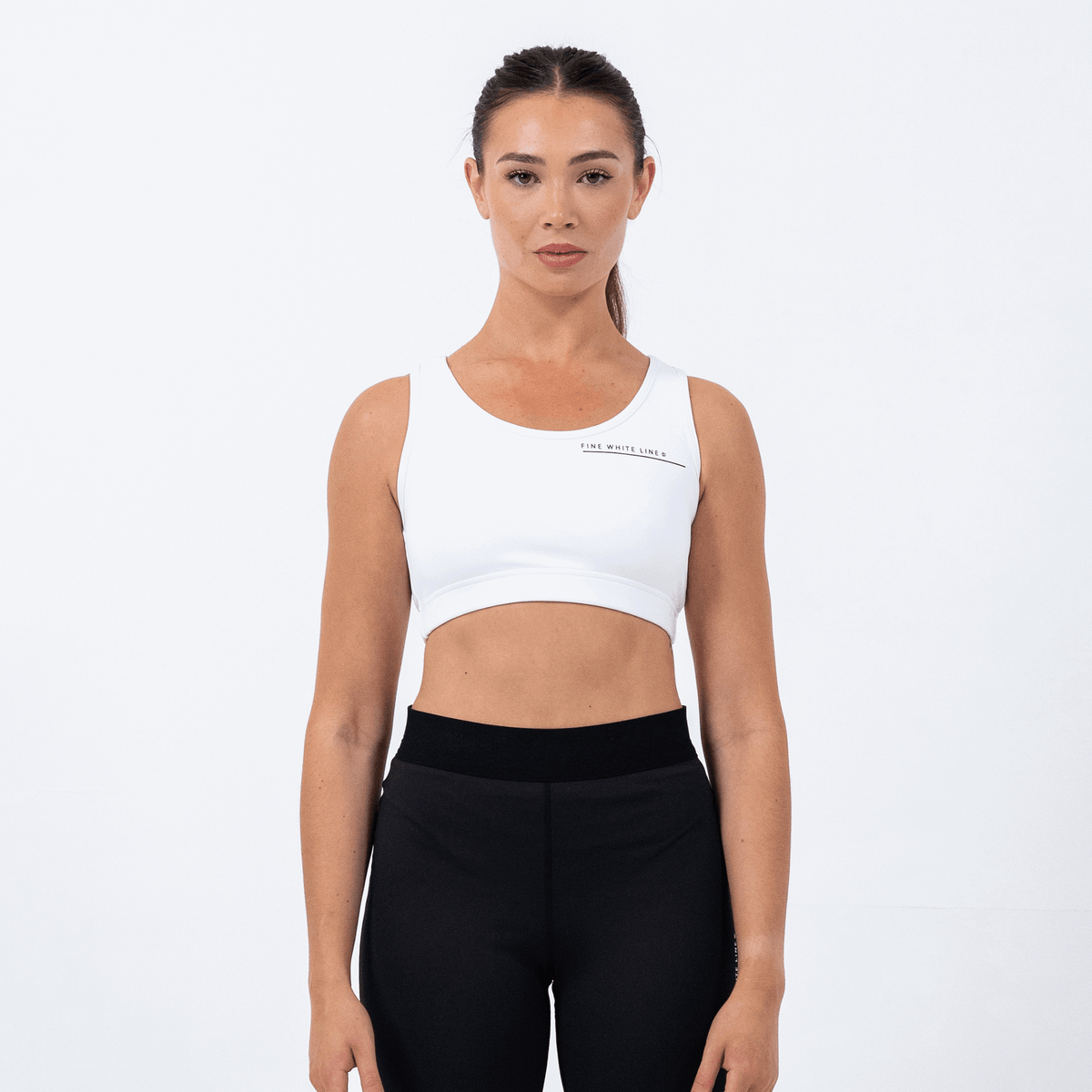 Women's Aquila White Sport Bra - Bascora