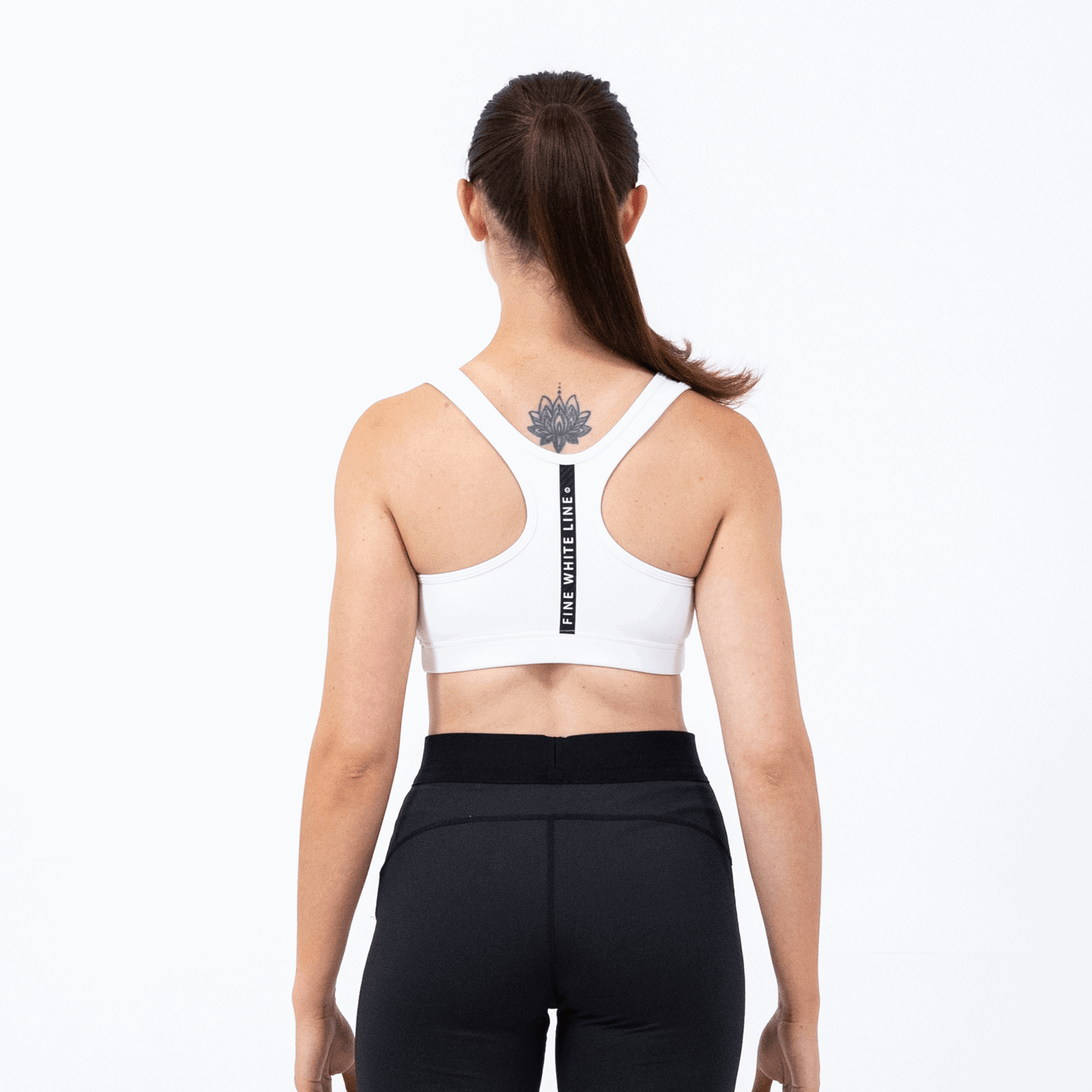 Women's Aquila White Sport Bra - Bascora